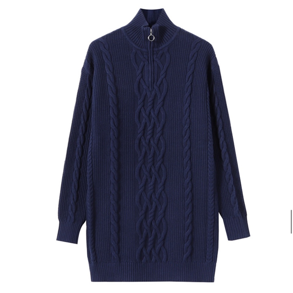 Aritzia Sunday Best Demi Chunky Cable Knit Ribbed Sweater Dress